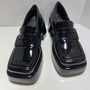 Therapy Ella May Ding Black Patent Leather Loafers sz 7